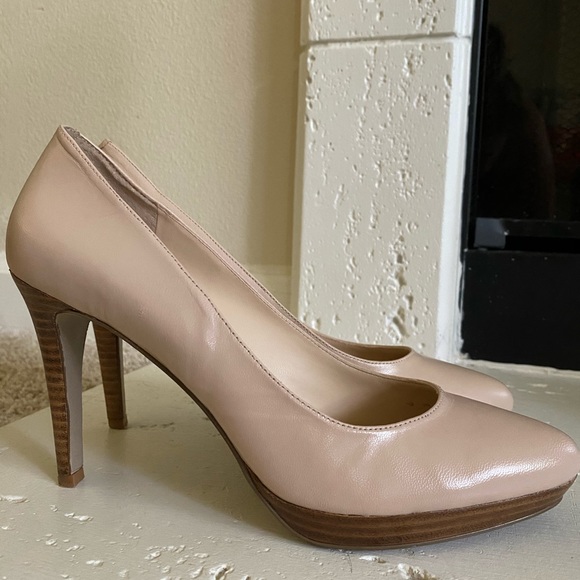 nine west nude shoes